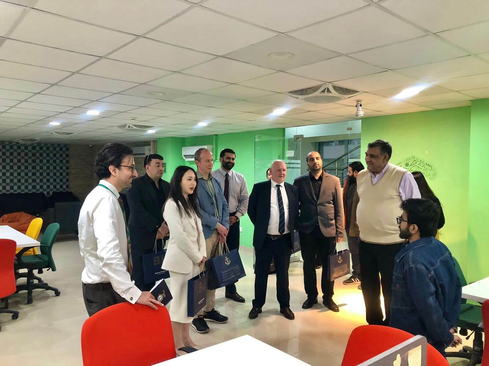 Meeting with Chinese Delegation at Bahria Incubation Center.
